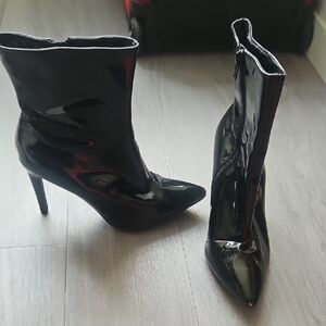 Elegant Black Stiletto Ankle Boots